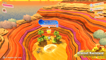 Kirby and the Forgotten Land - Water-Balloon Mouth Treasure Road