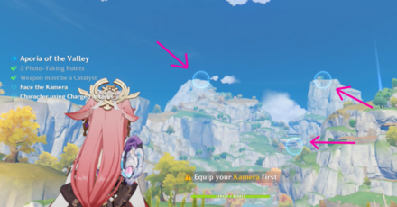 Genshin - Day 4 Outside the Canvas, Inside the Lens Challenge 1 - 3 Photo-Taking Points