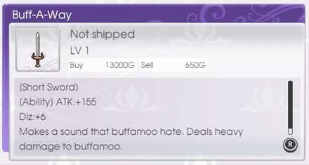 Buff-A-Way is a good weapon for Buffamoo