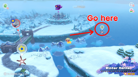 Kirby and the Forgotten Land - Meta Knight Sword Treasure Road Exact Location.png