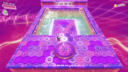 Kirby and the Forgotten Land - Chain Bomb Treasure Road - Water Current.gif