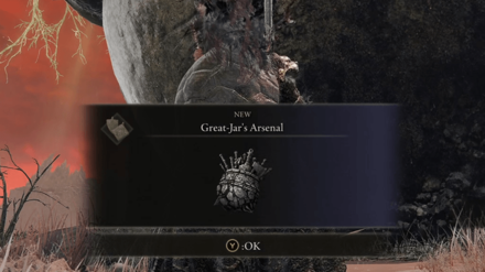 Retrieve the Great-Jars Arsenal Talisman