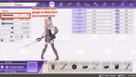 you can check your current level in the menu