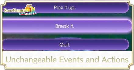 Rune Factory 5 Unchangeable Events and Actions