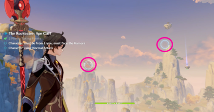 Genshin - Day 5 Outside the Canvas, Inside the Lens Challenge 1 - Adjust Camera for the Photo-Taking Points