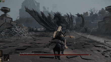 Elden Ring - Flying Dragon Greyll Tail Sweep.gif