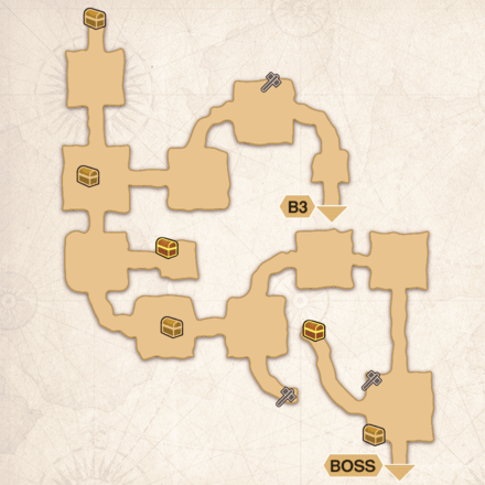 RF5 - Meline Crystal Caverns - Depths map