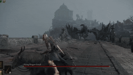 Elden Ring - Flying Dragon Greyll Fire Breath.gif