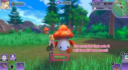 The monster that eats it will lose HP