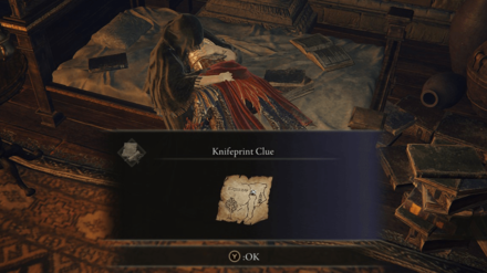 Obtain the Knifeprint Clue