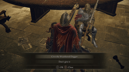 Give D the Weathered Dagger