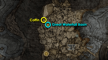 Coffin Map Location - Siofra Aqueduct