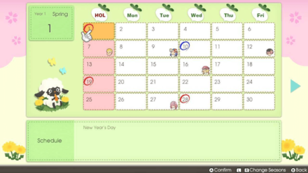 Rune Factory 5 - You Can Fill the Calendar With Birthday Reminders.png