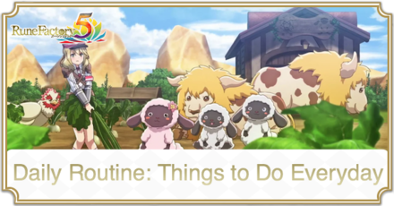 Rune Factory 5 RF5 - Daily Routine Things to Do Everyday