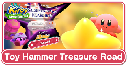 Kirby and the Forgotten Land Toy Hammer Treasure Road