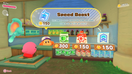 Kirby Crystal Needle Treasure Road Use Speed Boost
