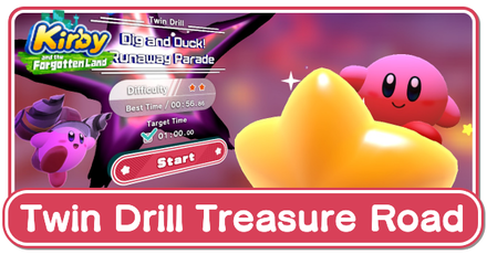Kirby and th Forgotten Land Twin Drill Treasure Road