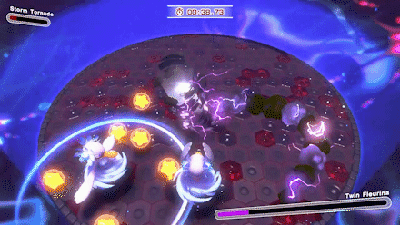 Kirby Storm Tornado Treasure Road Fling Stars at Boss