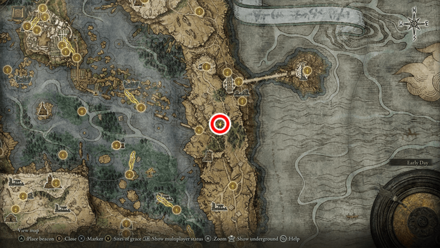 Elden Ring - Starlight Shard North of Liurnia Highway North Map Location