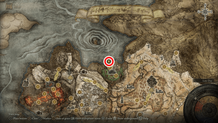 Elden Ring - Starlight Shard Behind the Shaded Castle Map Location