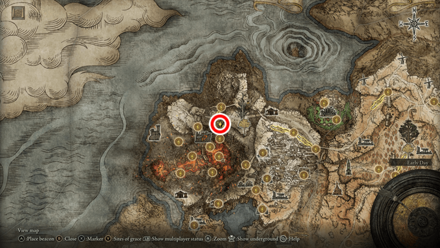 Elden Ring - Starlight Shard Full-Grown Fallingstar Beast Boss Arena Map Location