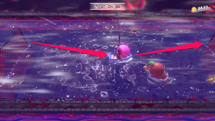 Kirby Ring Mouth Treasure Road Avoid the Nets