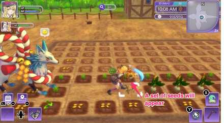 Grab the seeds that appear