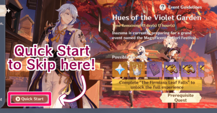 Genshin - Quick Start to Skip the Quests