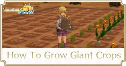 Rune Factory 5 How to grow Giant Crops