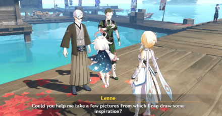 Genshin - Moon and Stars Inscribe Day 1 - Talk to Ootomo and Lenne
