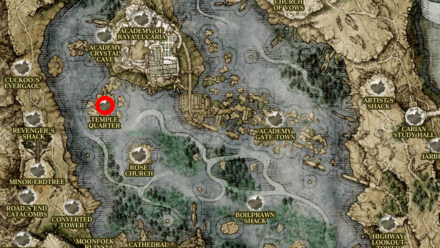 Elden Ring - Temple Quarter Location