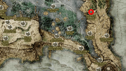 Elden Ring - Highway Lookout Tower (Liurnia) Location