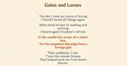 Genshin - Gains and Losses Full Poem 4