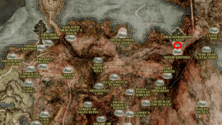 Dragonbarrow Cave Location