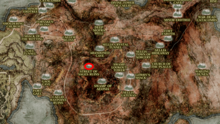 Elden Ring - Street of Sages Ruins Location