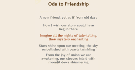 Genshin - Day 2 Moon and Stars Inscribe - Tale-Telling poem