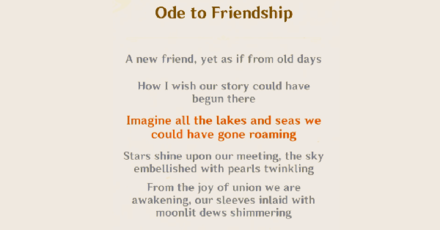 Genshin - Day 2 Moon and Stars Inscribe - Lakes and Seas poem