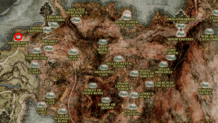 Elden Ring - Smoldering Church Location