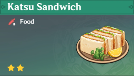 Genshin Impact - How to Get Katsu Sandwich and Effects