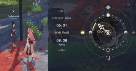 Genshin - Adjust the time then talk to Fushizome