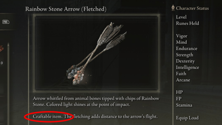 Elden Ring - Arrows Cannot be Crafted Due to a Bug