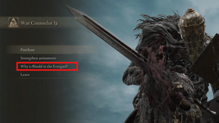 Ask Iji about Blaidd after Radahn