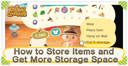 How to Store Items and Get More Storage Space | ACNH - Animal 
