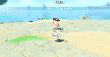 Genshin - Clash of Lone Blades Day 4 - Avoid or Block the Exploding Statue