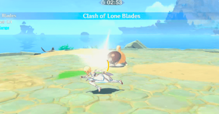 Genshin - Clash of Lone Blades Day 4 - Sword Shine Before his attacks