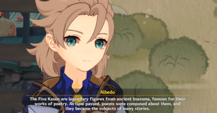 Genshin - Irodori Festival - Albedo about the five kasen