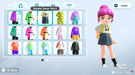 Nintendo Switch Sports - Customization Screen