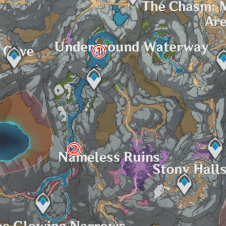 Genshin - Fishing Spots - The Chasm Underground Mines