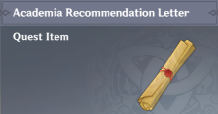 Genshin - Academia Recommendation Letter