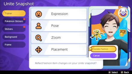 Pokemon UNITE - Trainer Clothes Update Trainer Card Step 2